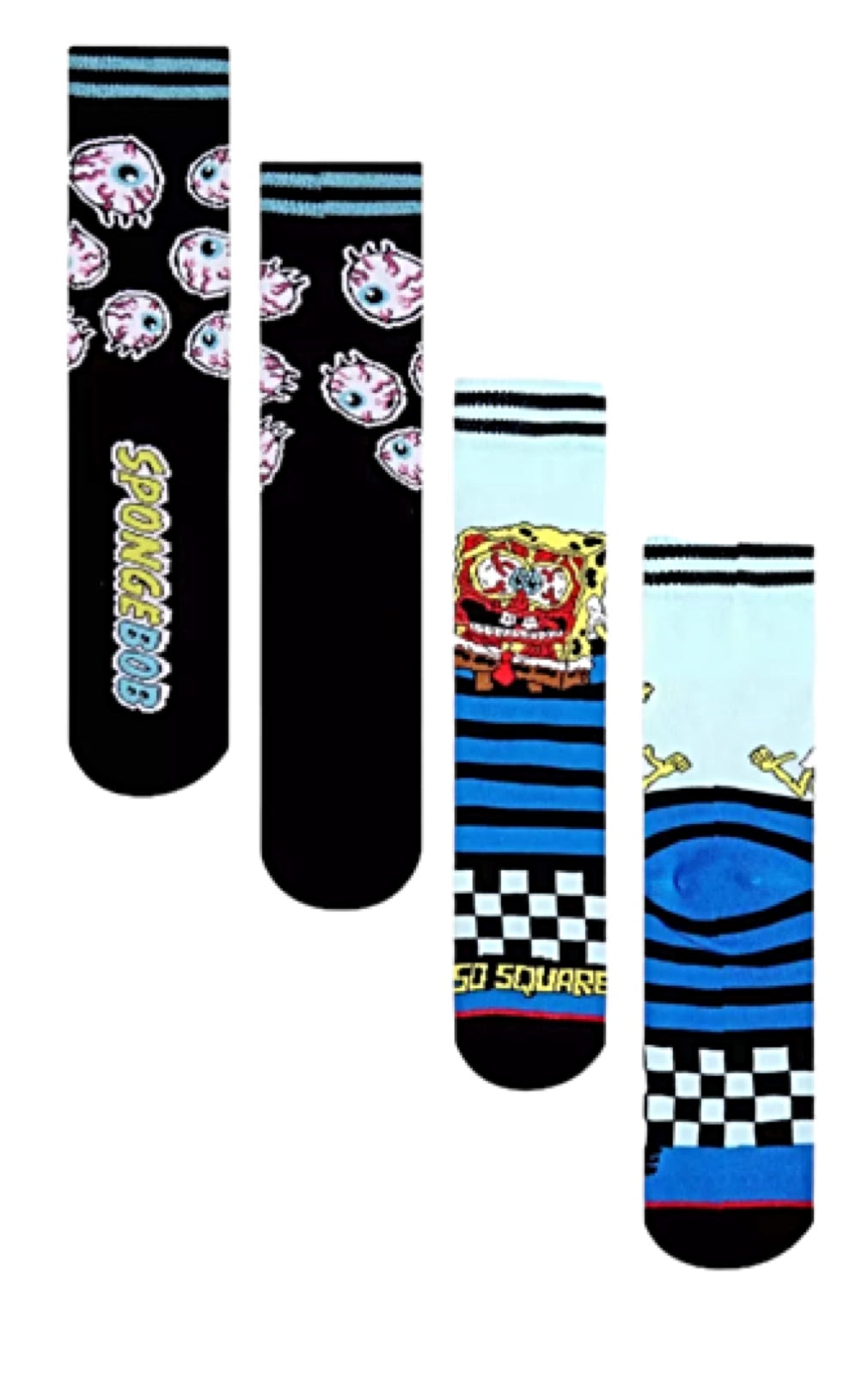 SPONGEBOB SQUAREPANTS Men’s 2 Pair of Socks GROSS EYED BOB - Novelty Socks And Slippers