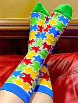 I LOVE SOMEONE WITH AUTISM Ladies Socks FABDAZ Brand (Choose Style) - Novelty Socks And Slippers
