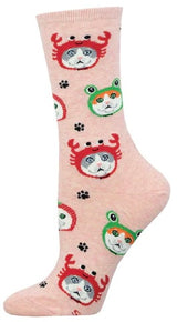 SOCKSMITH Brand Ladies CATS IN HATS Socks - Novelty Socks And Slippers