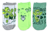 CARE BEARS Ladies 3 Pair Of ST. PATRICKS DAY No Show Socks ‘HAPPY GO LUCKY’ - Novelty Socks And Slippers