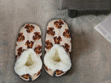 COMFIES BRAND Ladies DACHSHUND Dog (RED) Non-Skid Slippers - Novelty Socks And Slippers