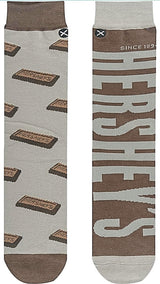 HERSHEY CHOCOLATE BAR Men’s Split Crew Socks ODD SOX Brand - Novelty Socks for Less