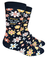 GROOVY THINGS CO Brand Men’s FUCK ALL THE WAY OFF Socks - Novelty Socks And Slippers