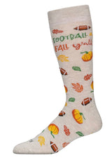 FOOTBALL & FALL Y’ALL Men’s Harvest Socks MeMoi Brand - Novelty Socks And Slippers