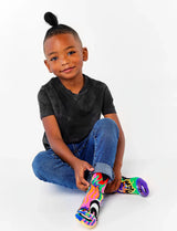 SILLY & SERIOUS Unisex Toddler & Kids Mismatched Gripper Bottom Socks PALS SOCKS Brand - Novelty Socks And Slippers