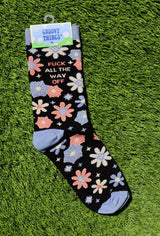 GROOVY THINGS Brand Ladies ‘FUCK ALL THE WAY OFF’ Socks - Novelty Socks And Slippers