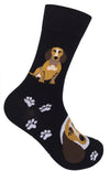 FUNATIC Brand Unisex BROWN DACHSHUND Dog Socks - Novelty Socks And Slippers