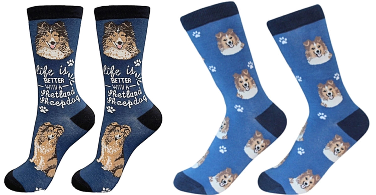 SHETLAND SHEEPDOG (SHELTIE) Unisex Socks By E&S Pets CHOOSE SOCK DADDY, LIFE IS BETTER - Novelty Socks for Less