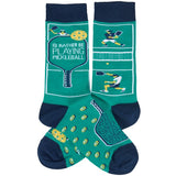 PRIMITIVES BY KATHY Unisex I’D RATHER BE PLAYING PICKLEBALL’ Socks - Novelty Socks And Slippers