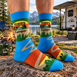 HAPPY CAMPERMEN’S SOCKS FABDAZ BRAND - Novelty Socks And Slippers