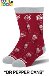 DR. PEPPER Soda Unisex Socks COOL SOCKS Brand Large Feet - Novelty Socks And Slippers
