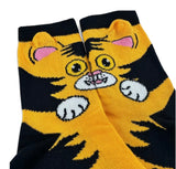 CURIOUS ORANGE CAT Unisex Kids Socks Kids Age 3-5 By SOCK PANDA Brand - Novelty Socks And Slippers