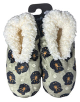 BLACK DACHSHUND Dog Ladies Non-Slip Slippers COMFIES BRAND By E&S Pets - Novelty Socks And Slippers