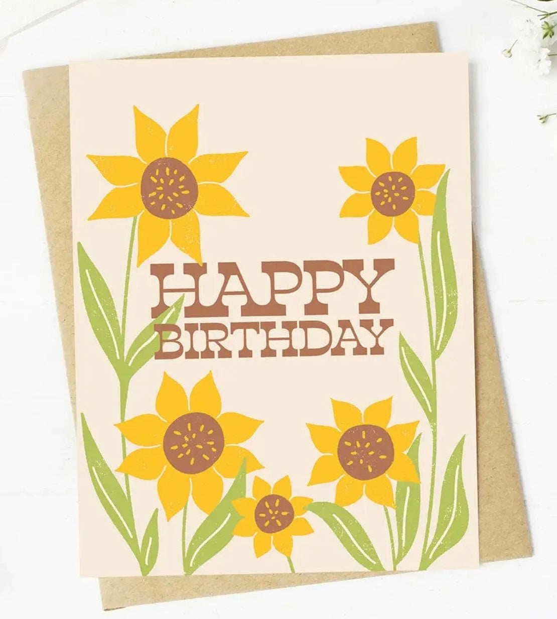Sunflower Birthday Greeting Card HAPPY BIRTHDAY *Made In The USA! - Novelty Socks And Slippers