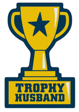 FUNATIC Brand TROPHY HUSBAND Vinyl Sticker - Novelty Socks And Slippers