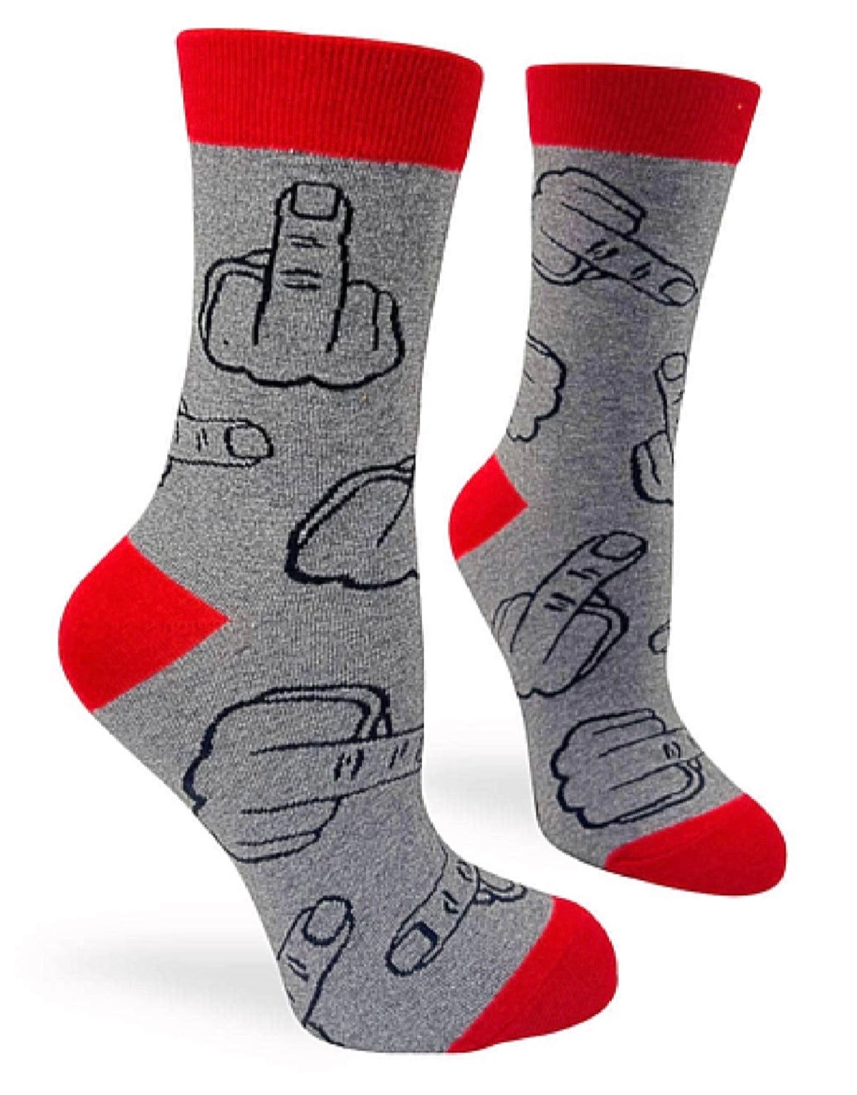 SASSY MIDDLE FINGER Ladies Socks FABDAZ Brand (Choose Color)