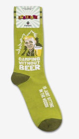 CAMPING WITHOUT BEER IS JUST SITTING IN THE WOODS Adult Unisex Socks FUNATIC Brand - Novelty Socks And Slippers