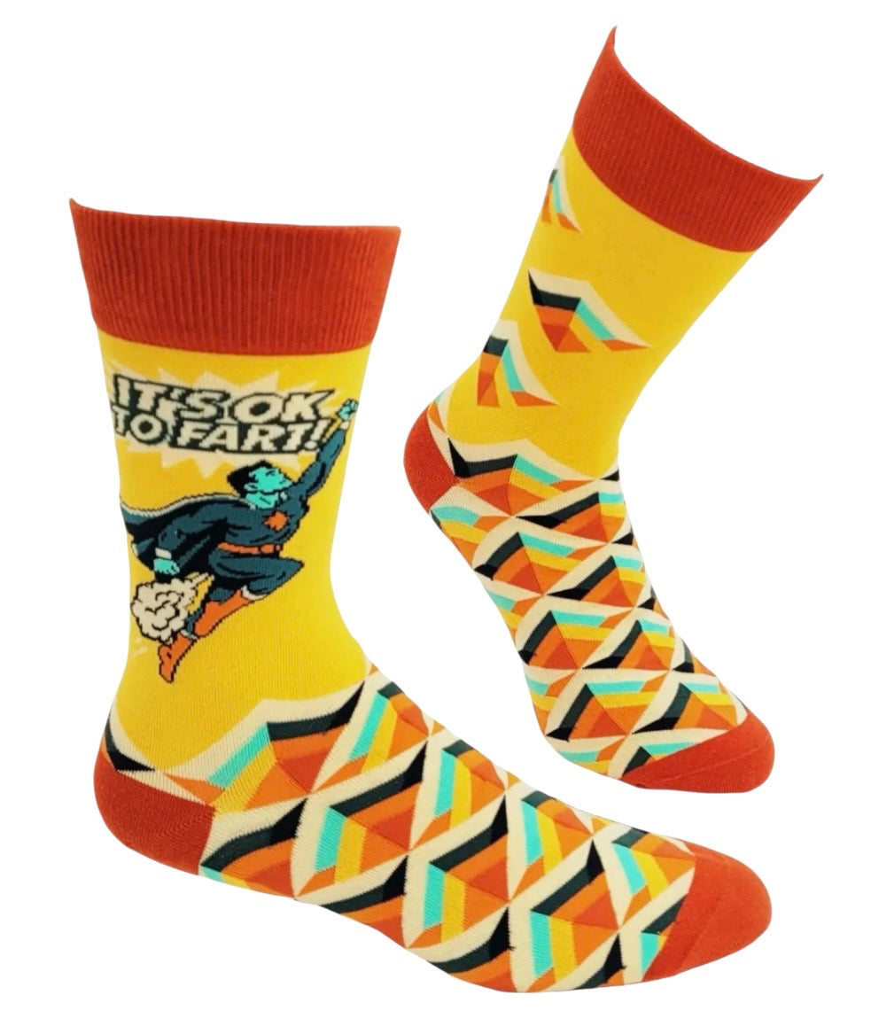 IT’S OK TO FART Men’s Socks FABDAZ Brand - Novelty Socks And Slippers