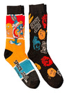 LOONEY TUNES Men’s 2 Pair Of SPACE JAM Socks TAZ, TWEETY, BUGS, MARVIN