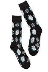 RICK & MORTY MEN’S CHRISTMAS SOCKS Rick With Snowflakes ADULT SWIM - Novelty Socks And Slippers