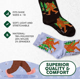 FOOZYS BRAND Ladies 2 Pair Of BIG FOOT SASQUATCH Socks - Novelty Socks for Less