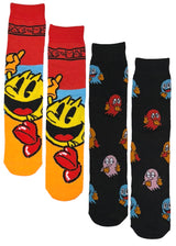 PAC-MAN Video Game Men’s 2 Pair of Socks With GHOSTS - Novelty Socks And Slippers