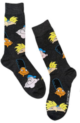 HEY ARNOLD Mens Socks GERALD JOHANNSEN & HAROLD BERMAN (CHOOSE COLOR) - Novelty Socks And Slippers