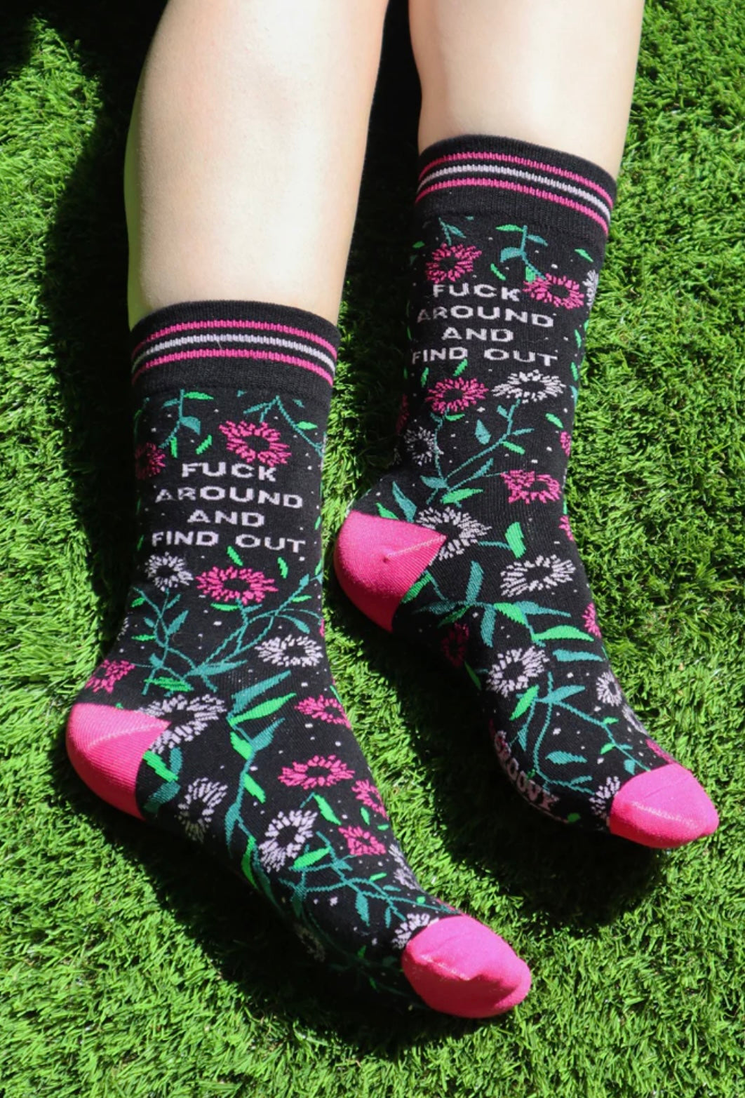 GROOVY THINGS Brand Ladies FUCK AROUND & FIND OUT’ Socks - Novelty Socks And Slippers