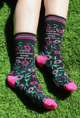 GROOVY THINGS Brand Ladies FUCK AROUND & FIND OUT’ Socks - Novelty Socks And Slippers