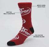 DR. PEPPER Soda Men’s 5 Pair Of Socks BIOWORLD Brand - Novelty Socks And Slippers