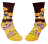 A HAPPY LION With 3-D Ears Unisex Kids Socks Ages 3-5 Sock Panda Brand Shoe Size 7-12 - Novelty Socks And Slippers