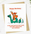 Birthday Greeting Card HAPPY BIRTHDAY TO THE ONLY PERSON IN THE WORLD WHO FULLY UNDERSTANDS OUR WEIRDNESS - Novelty Socks And Slippers