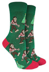 GOOD LUCK SOCK Brand Ladies BIG FOOT CHRISTMAS Socks - Novelty Socks And Slippers