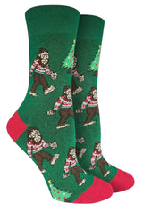 GOOD LUCK SOCK Brand Ladies BIG FOOT CHRISTMAS Socks - Novelty Socks And Slippers