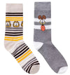 GARFIELD & ODIE Men’s 2 Pair Of Socks NICKELODEON - Novelty Socks And Slippers