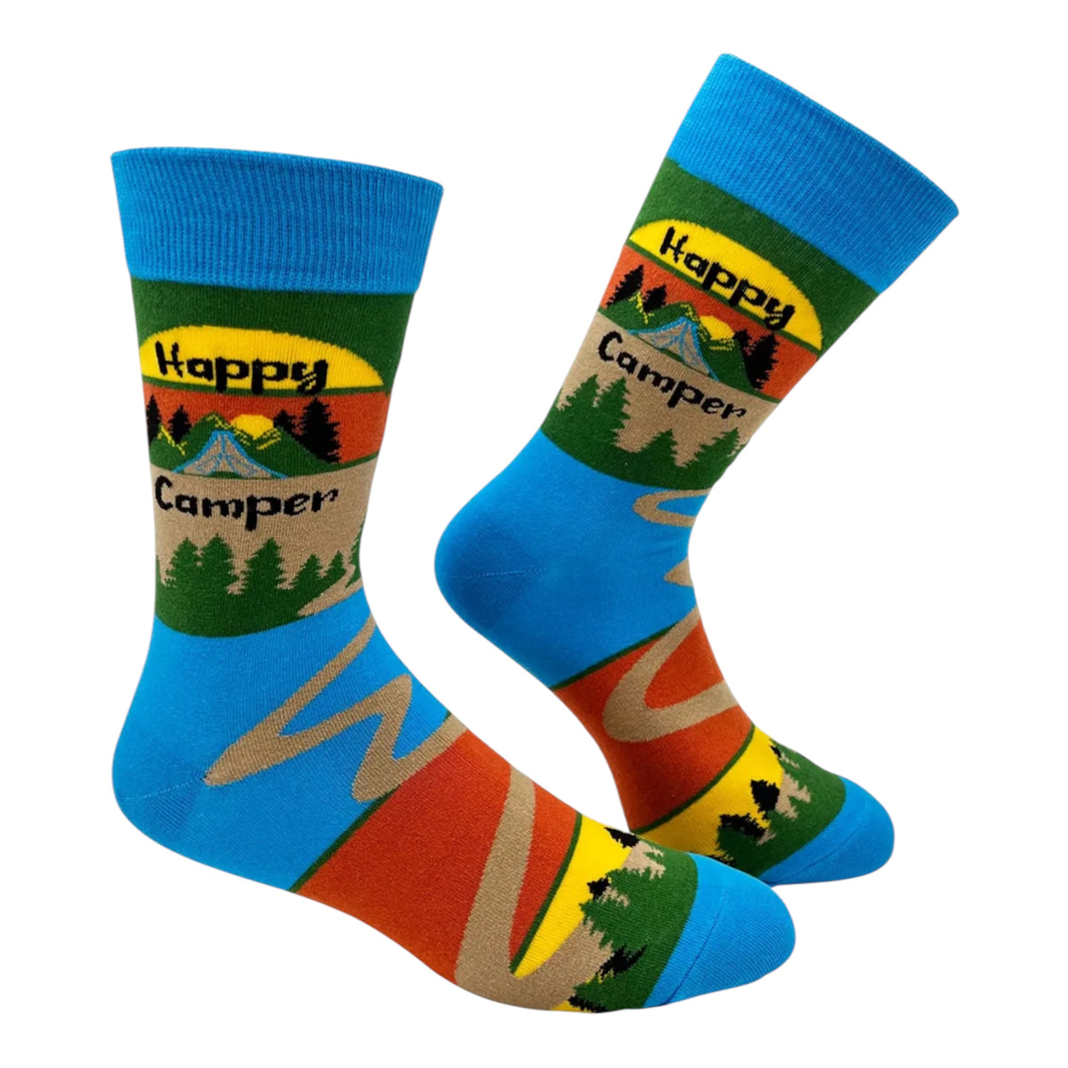 HAPPY CAMPERMEN’S SOCKS FABDAZ BRAND - Novelty Socks And Slippers