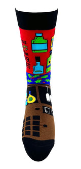 FABDAZ Brand Men’s CHRISTMAS Socks ‘MY CHRISTMAS SPIRIT IS IN THE LIQUOR CABINET’ - Novelty Socks And Slippers
