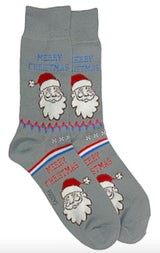 SANTA & SNOWMAN SNOWGLOBES Men’s CHRISTMAS Socks FOOZYS Brand (Choose Style)