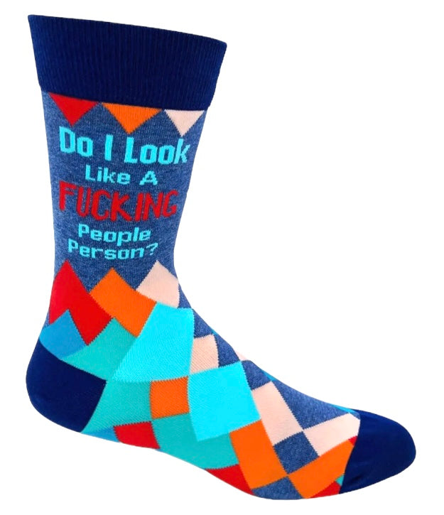 FABDAZ Brand Men’s DO I LOOK LIKE A FUCKING PEOPLE PERSON? Socks - Novelty Socks And Slippers