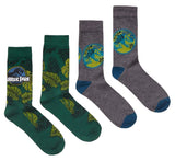 JURASSIC WORLD JURASSIC PARK Movie Men’s 2 Pair Of Socks T-REX - Novelty Socks And Slippers