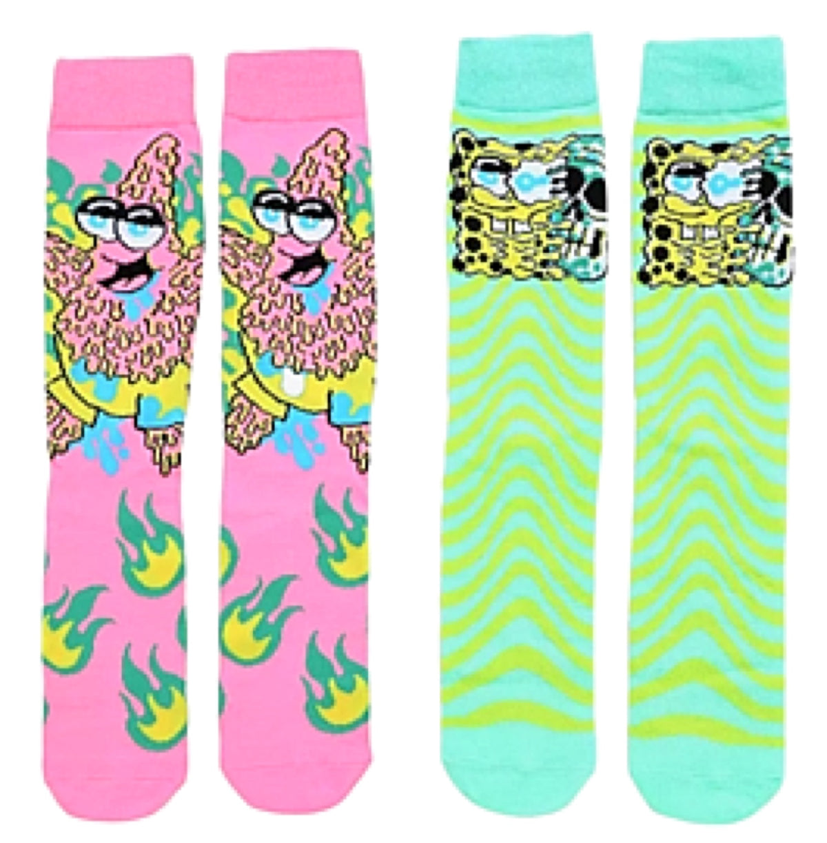 SPONGEBOB SQUAREPANTS Men’s 2 Pair Of Socks With PATRICK - Novelty Socks And Slippers
