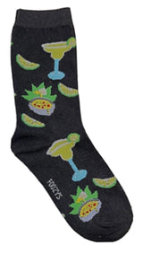 FOOZYS Brand Ladies MARGARITAS & NACHOS Socks - Novelty Socks And Slippers