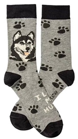 PRIMITIVES BY KATHY Unisex 'I LOVE MY SIBERIAN HUSKY' Socks - Novelty Socks for Less