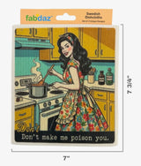 KITCHEN RETRO WIFE Set Of 3 Swedish Dishcloths ‘OH, You’re Hungry? That Sounds Like A You Problem, Sweetheart’