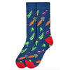 VEGETABLES Men's Socks BROCCOLI, CARROTS, EGGPLANT PARQUET BRAND