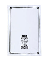 HEY NOW Brand By Fabdaz THIS KITCHEN IS FOR DANCING Kitchen Tea Towel - Novelty Socks And Slippers