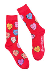 SWEETHEARTS CANDY Men’s Valentines Day Socks True Love, OOO LA LA, Flirt - Novelty Socks And Slippers