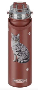 Dog & Cat Stainless Steel 24 Oz. Water Bottle By E&S Pets (Choose Breed) - Novelty Socks And Slippers