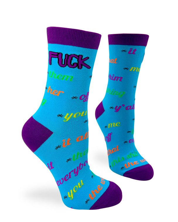 FUCK EVERYTHING Ladies Socks HER, HIM, THE WORLD, IT, THAT, YOU FABDAZ Brand