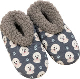 BICHON FRISE Dog Ladies Non-Skid Slippers Comfies Brand By E&S Pets